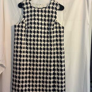 Ann Taylor Black and White Sheath Mini Dress